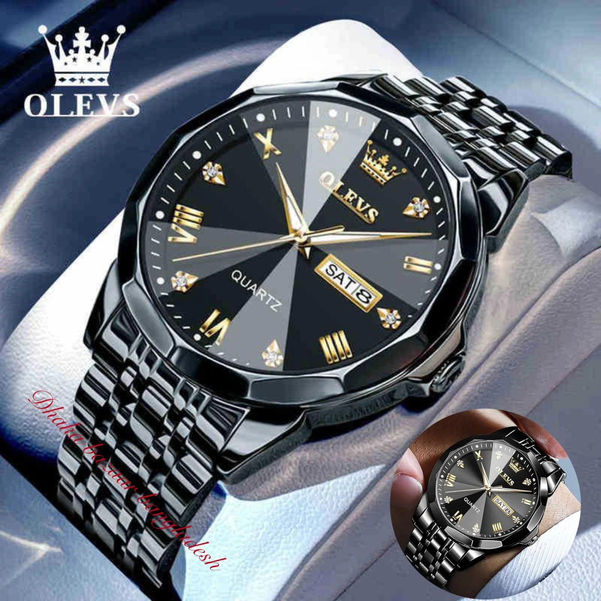 OliveZ NEXT নতুন ডিজাইনের পুরুষদের জন্য ঘড়ি BLACK