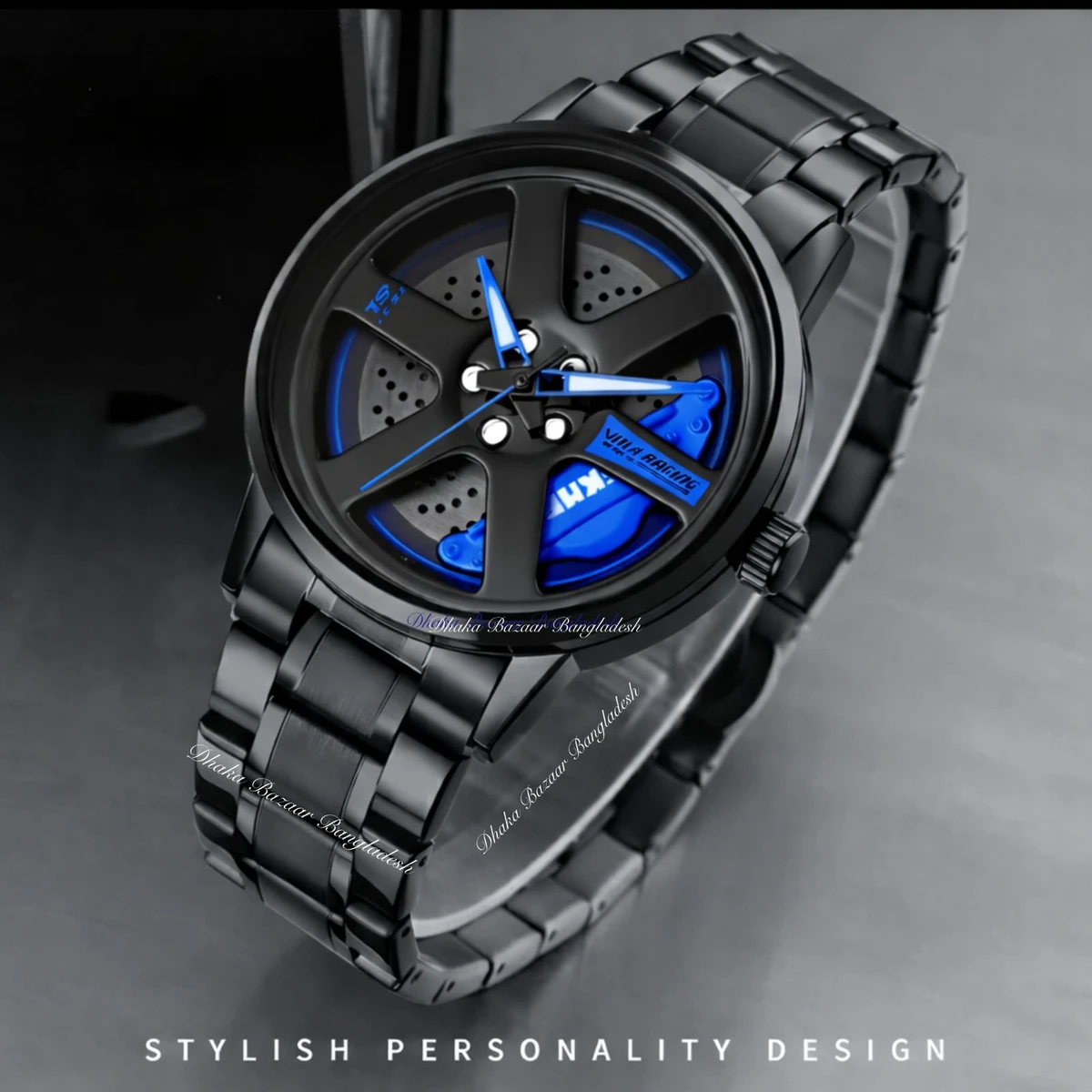 CHORKI 1010 নতুন ডিজাইনের পুরুষদের জন্য ঘড়ি BLACK BLUE