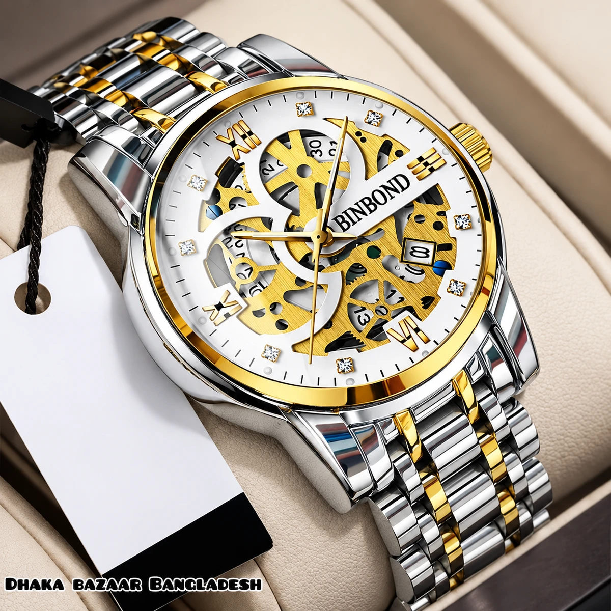 Bb12 নতুন ডিজাইনের পুরুষদের জন্য ঘড়ি WHITE