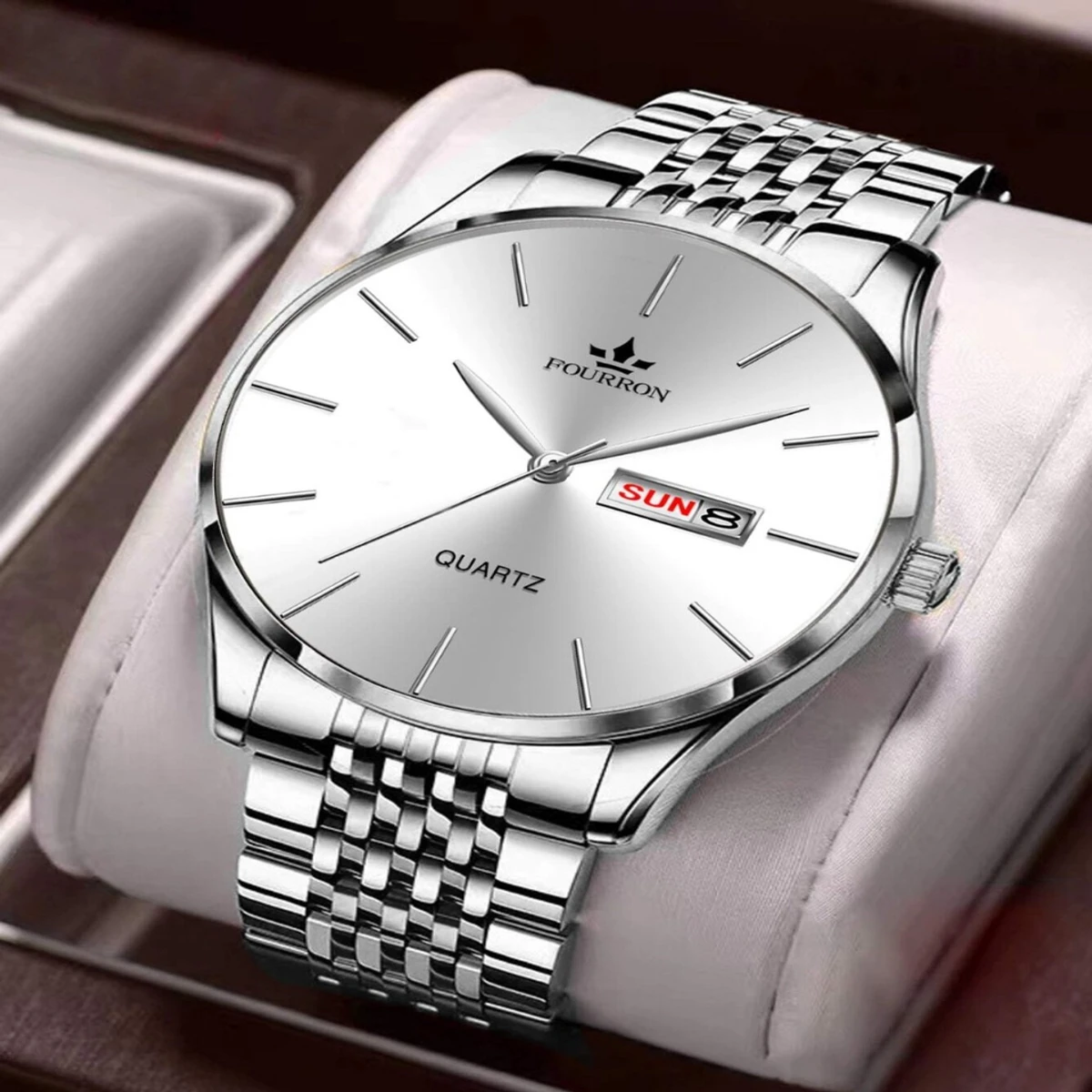 FNMIX নতুন ডিজাইনের পুরুষদের জন্য ঘড়ি WHITE