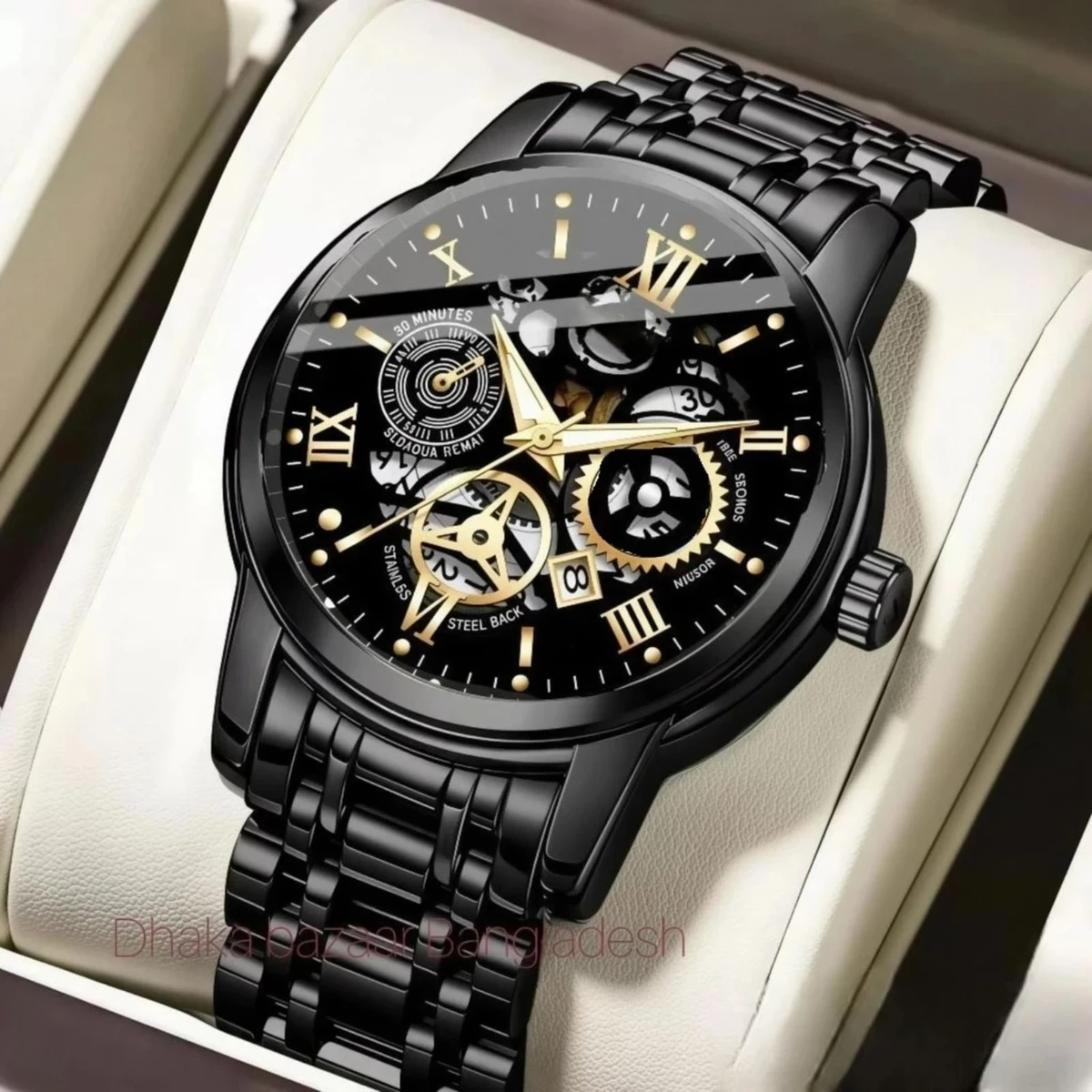 পুরুষের জন্য 022 নন মেকানিক্যাল ওয়াটার প্রুফ ঘড়ি NEW BLACK NEW