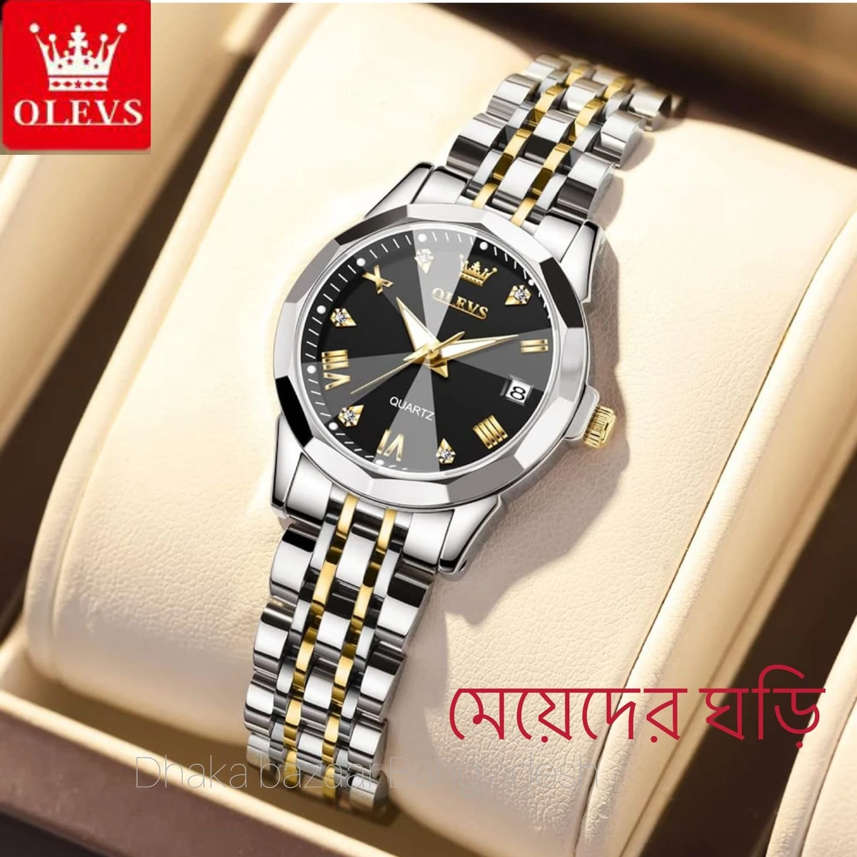 WOMAN OLIVES 81999 নতুন ডিজাইনের মেয়েদের জন্য ঘড়ি SILVER GOLDEN BLACK