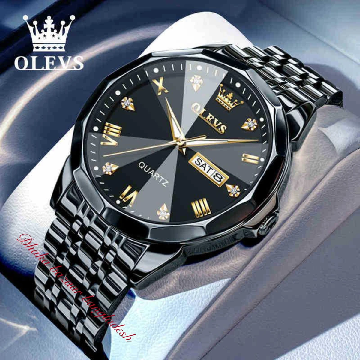 OLIVES নতুন ডিজাইনের MAN জন্য ঘড়ি BLACK