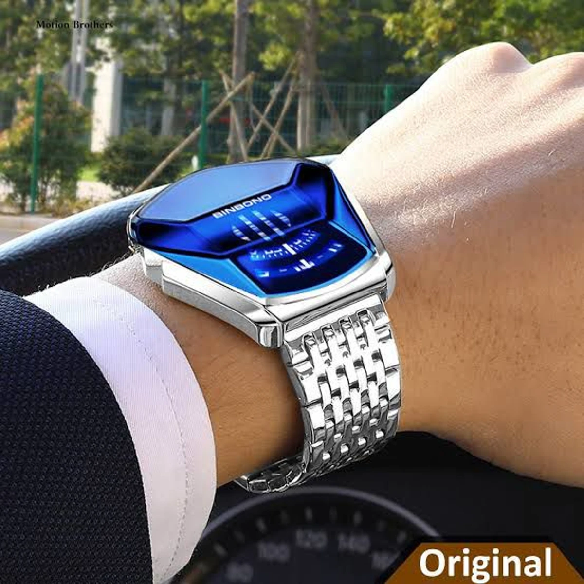 BINBOND SQUIRE নতুন ডিজাইনের পুরুষদের জন্য ঘড়ি SILVER BLUE