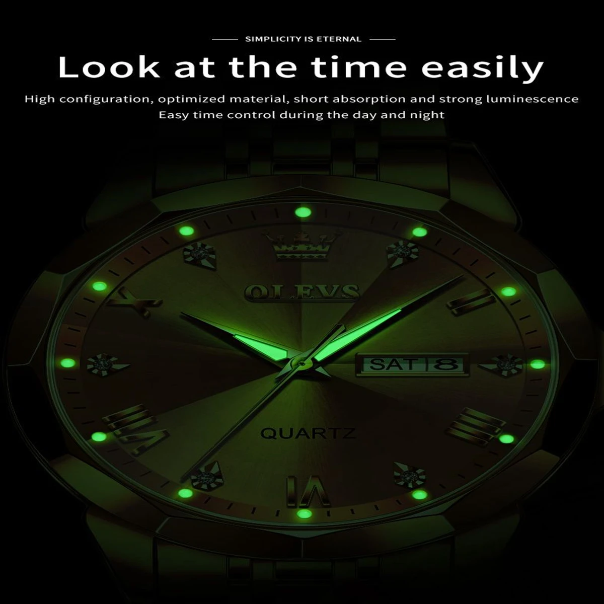 OliveZ নতুন ডিজাইনের পুরুষদের জন্য ঘড়ি BSILVER GOLDEN BLUE NEW