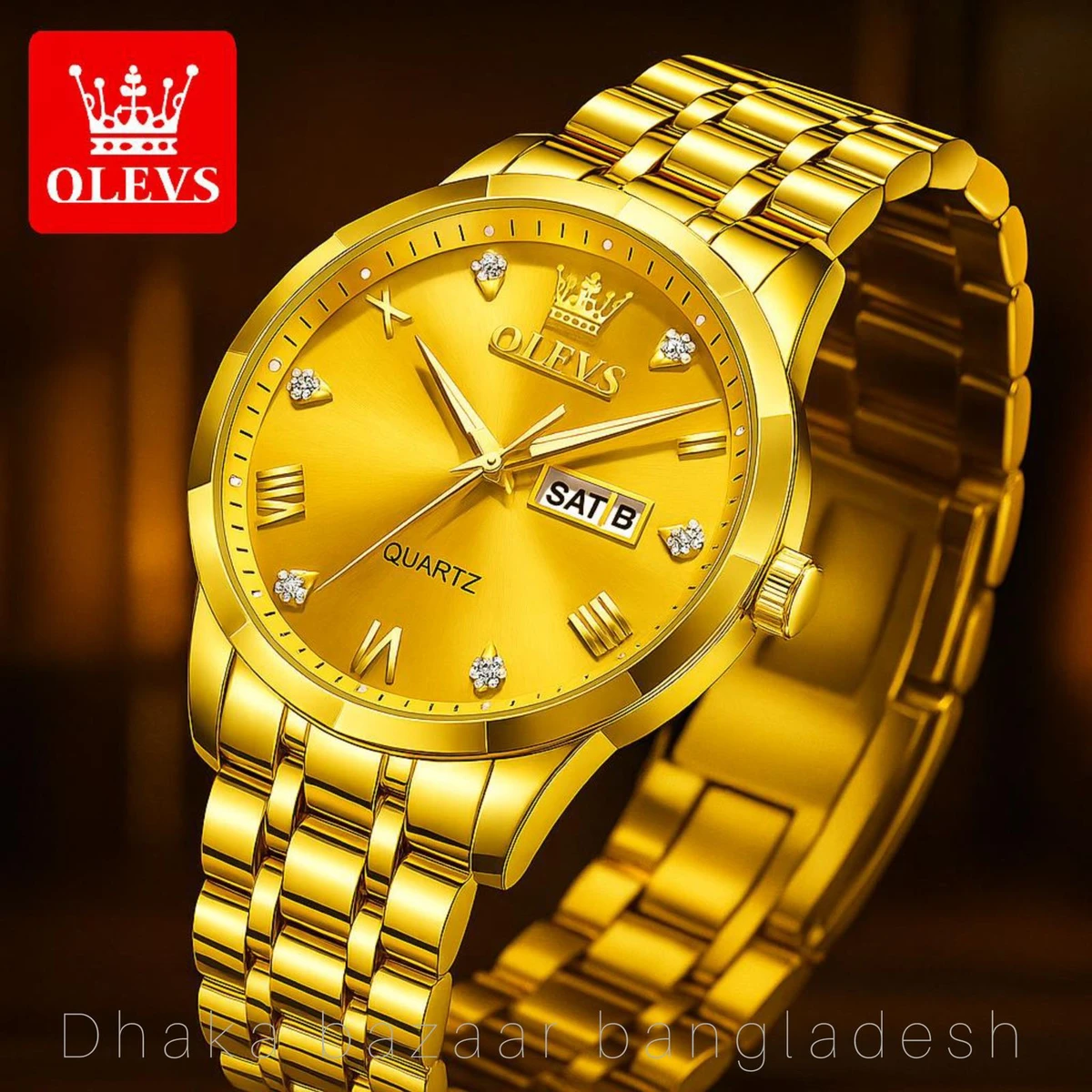 OliveZ নতুন ডিজাইনের পুরুষদের জন্য ঘড়ি GOLDEN