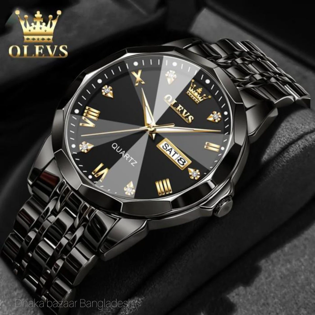 OliveZ নতুন ডিজাইনের পুরুষদের জন্য ঘড়ি BLACK